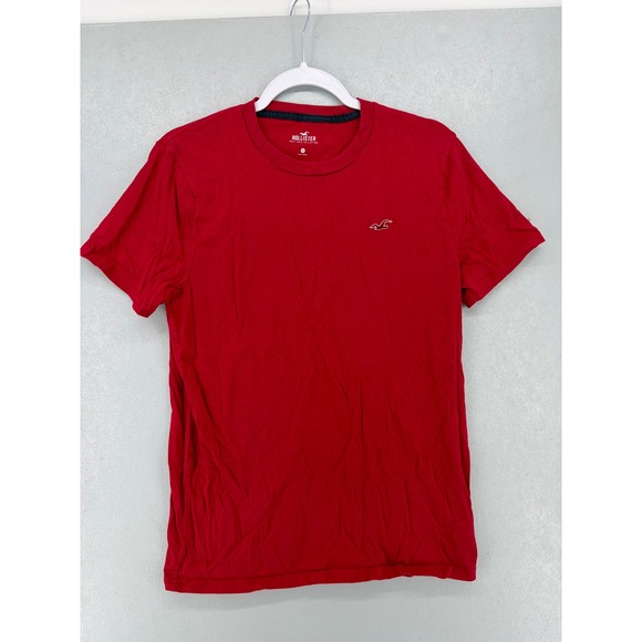 Hollister Other - Hollister Mens T-Shirt Red Embroidered‎ Seagull Logo Classic Basic Medium
